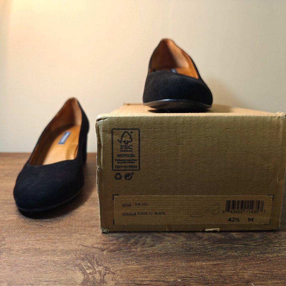 Margaux The Heel in Black Suede